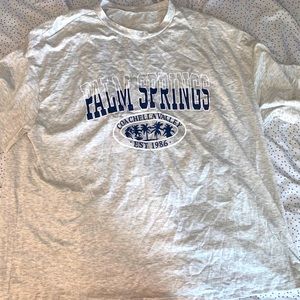 Shein Women’s Letter & Palm Tree Drop Shoulder Oversized Tee